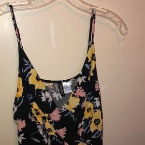 H&M Black Floral Sun Dress